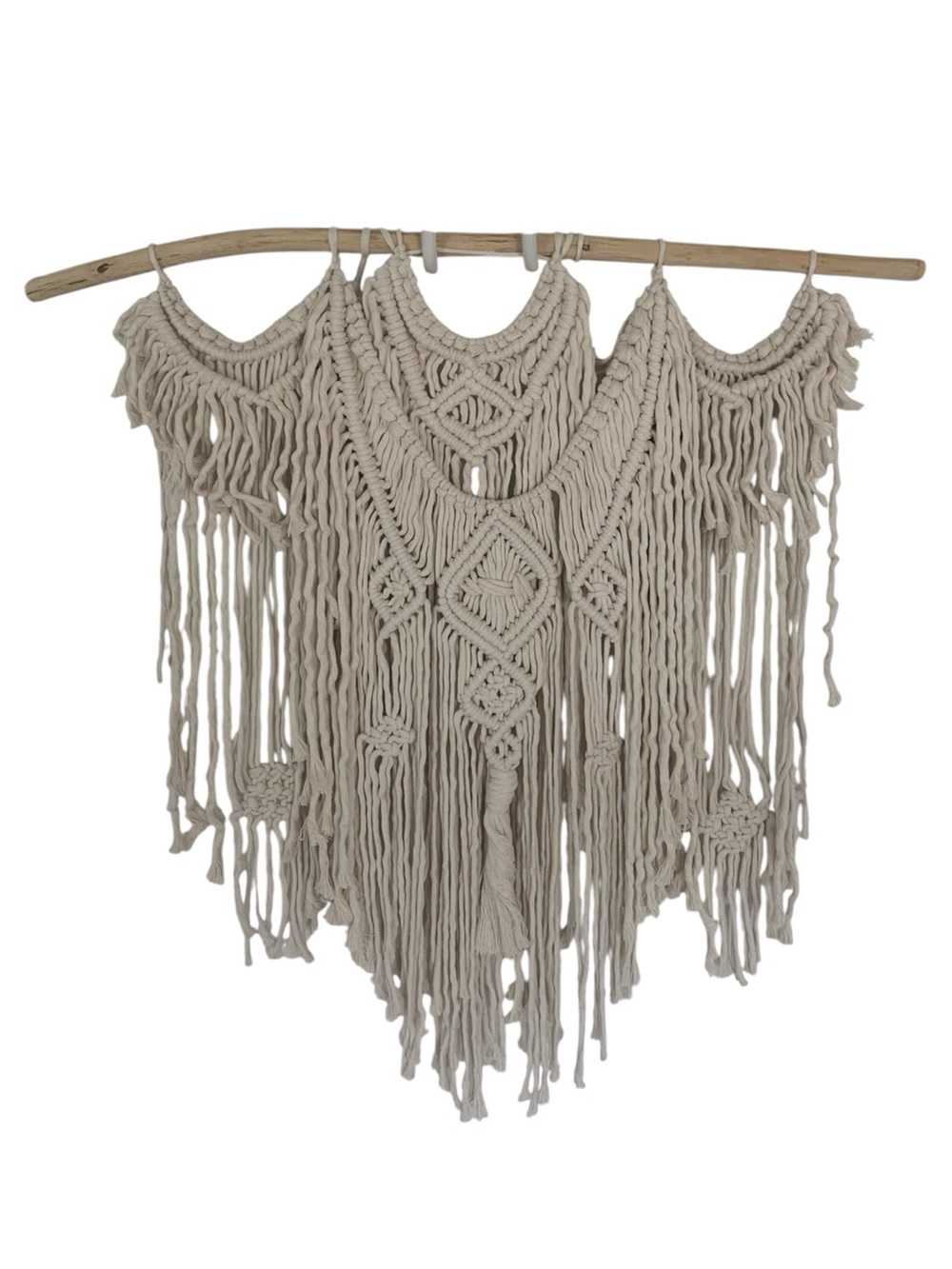 Handmade Macramé Wall Hanging - Natural Cream Boho Décor